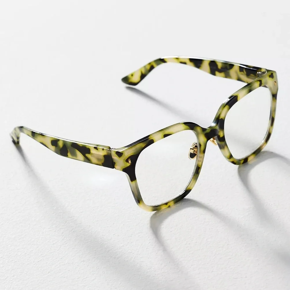 NEW Anthropologie Peepers Piper Square Blue Light Filtering Reader‎ Glasses+2.25